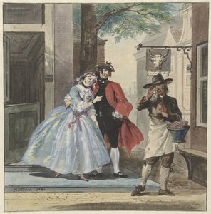 Scenescene fra Pefroen med sauehodet av Cornelis Troost