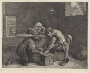 Mann hos en lege av Cornelis Visscher (II)