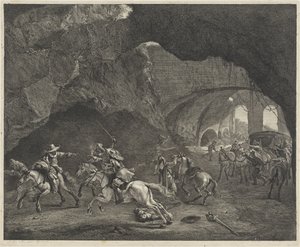 Skudd under et ran av Cornelis Visscher (II)