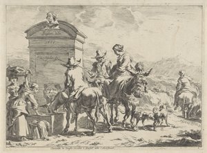 hvilested Landskap (serietittel) av Cornelis Visscher (II)
