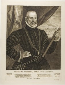 Francisco Valdes, spansk kommandør, plate 1 fra Quatuor Personae