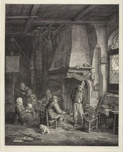 Interiør i et vertshus kalt «Skøyteløperne» av Cornelis Visscher