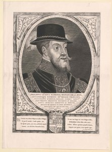 Spanias konge Filip II (trykk)
