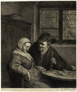 Gammel mann og kvinne av Cornelis Visscher