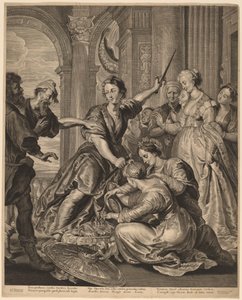 Achilles ved hoffet i Lycomedes av Cornelis Visscher after Sir Peter Paul Rubens, published by Pieter Claesz Soutman
