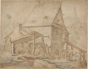 En gammel vannmølle av Cornelis Willaerts