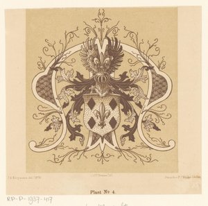 Heraldisk våpenskjold fra Van Mansvelt-familien av Cornelis Willem Hendrik Verster van Wulverhorst