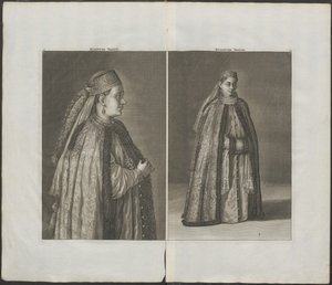 Russisk kvinne Fra: Reiser over Moskva, 1711
