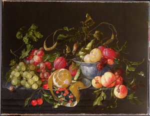 Et stilleben av frukt