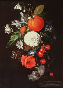 Stilleben med frukt og blomster av Cornelis de Heem
