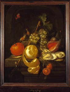 Stilleben med frukt og østers, midten av 1650-tallet