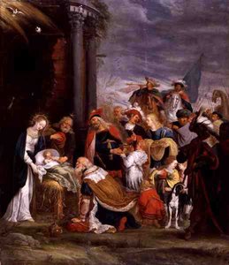 The Adoration of the Magi (olje på kobber)