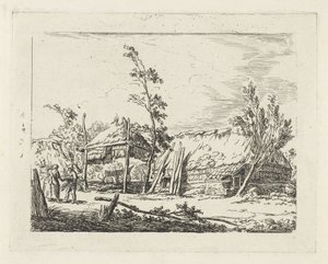 Gård med høystakk av Cornelis de Kruyff