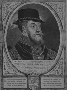 Filip II, konge av Spania, fra serien Grever og grevinner av Holland, Zeeland og W..., 1650.