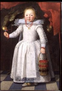 Liten jente med en papegøye av Cornelis de Vos