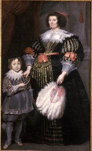 Madame Charlotte Butkens-Smit van Cruyninghen og hennes sønn Johannes-Amatus