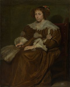 Portrett av en ung kvinne. av Cornelis de Vos