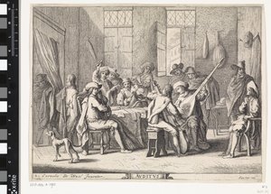 hørsel Avditvs (tittel på objekt) Fem sanser (serietittel) av Cornelis de Wael