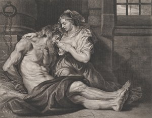 Cimon og Pero, ca. 1650-80. av Cornelis van Caukercken