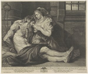 Cimon in Pero (Roman Caritas) av Cornelis van Caukercken