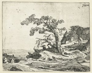 Landskap med tre Fire landskap (serietittel) av Cornelis van Kittensteyn (attributed to)