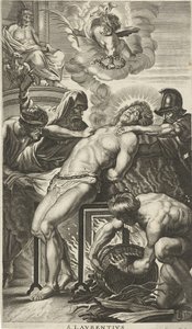 Saint Laurentius martyrium av Cornelis van Merlen