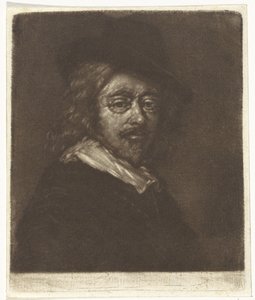 Portrett av Frans Hals med hatt av Cornelis van Noorde