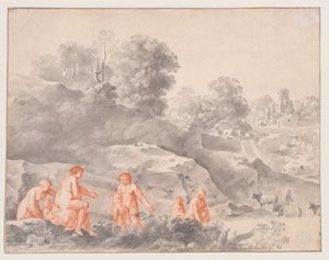 Nakenbilder i et landskap (muligens Diana og Callisto)