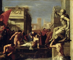 The Martyrdom of St. Lawrence, 1620-1 (olje på kobber)