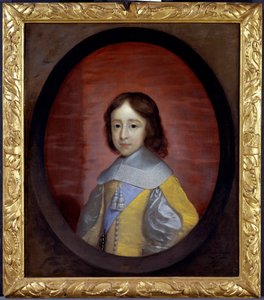 Portrett av William III av Orange Nassau (1650-1702) (William III av England), barn (William III, Prince of Orange, som barn) - Maleri av Cornelis Janssens van Ceulen (1593-1661), olje på tre av Cornelius Janssen van Ceulen