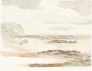 En omfattende utsikt i Shropshire av Cornelius Varley