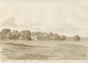 Chillington Hall: sepia-tegning av Cornelius Varley