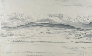 Fjellpanorama i Wales, Cader Idris av Cornelius Varley