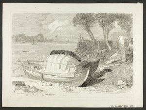 Shored båter av Cornelius Varley