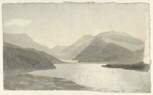 Sollys over en innsjø nær Snowdon, Llanberis, Nord-Wales Sollys på en innsjø ved Snowdon, Llanberis, Nord-Wales av Cornelius Varley