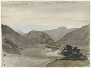 Utsikt over Moel Siabod fra Beddgelert, Nord-Wales Utsikt over Moel Siabod fra Beddgelert, Nord-Wales av Cornelius Varley