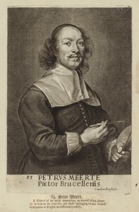 Peter Meert, flamsk maler. Gravering av Cornelis van Caukercken av Cornelius van Caukercken