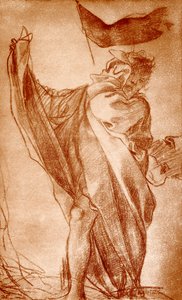 Design til en apostelfigur for katedralkuppelen i Parma av Antonio da Correggio