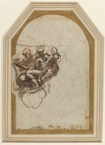 Saint Matthew og Saint Hieronymus [verso] av Correggio