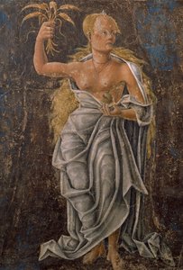 Dean, detalj Virgin of the Sign, scene fra august måned, tilskrevet Cosimo Tura