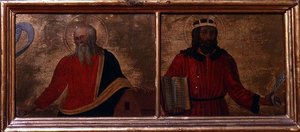 Noah og David (tempera på panel) av Cosimo Rosselli