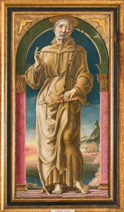 St. Antonius av Padua (olje og tempera på panel) av Cosimo Tura