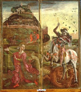 St. George and the Dragon, fra en polyptyk, 1469 (tempera på panel) (se også 215995)