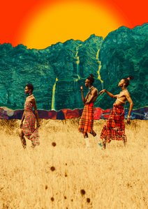 Solnedgang på den afrikanske savannen av CosmoZach