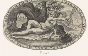 Merkur Gods and Goddesses Involved in the Judgment of Paris (serietittel) av Crispijn van de Passe (I)