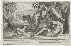 Mercury dreper Argus Metamorphoses of Ovid (serietittel) av Crispijn van de Passe (I)