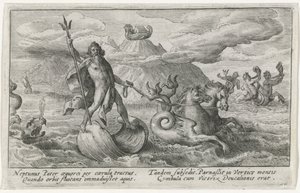 Neptun roer bølgene Metamorphoses of Ovid (serietittel) av Crispijn van de Passe (I)