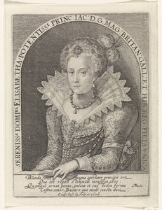 Portrett av Elisabeth Stuart, dronning av Böhmen av Crispijn van de Passe (I)