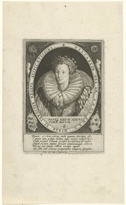 Portrett av Elizabeth I Tudor Royal English (serietittel) av Crispijn van de Passe (I)