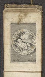 Putto med hull i hjertet Putti avbilder Guds ord (serietittel) Verbum Dei (serietittel) av Crispijn van de Passe (I)